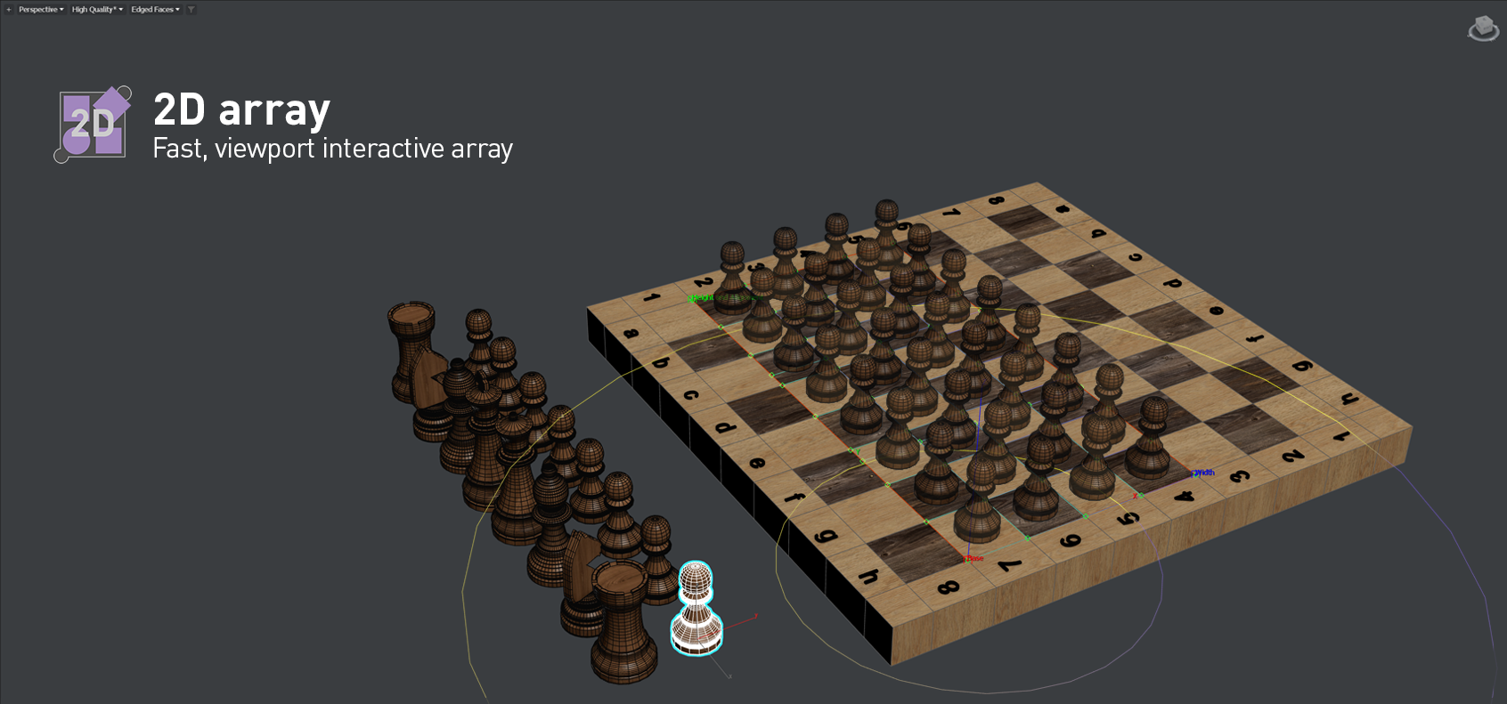 2D Array tool in DesignToolBox for 3ds Max
