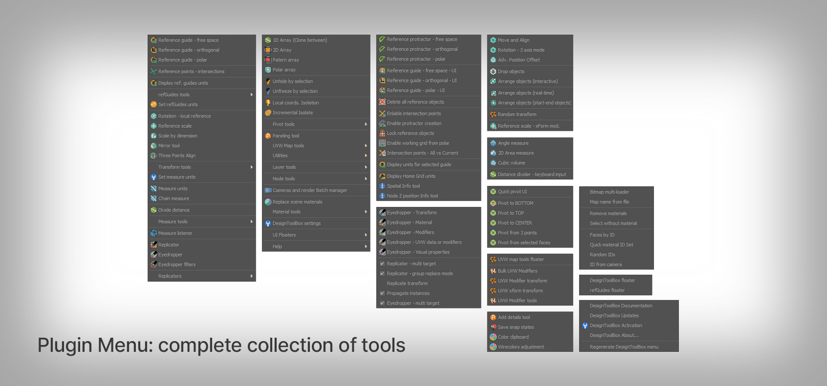 DesignToolBox menu in Autodesk 3ds Max
