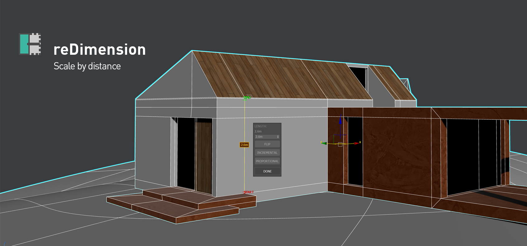 DesignToolBox Change object scale by a measurement in Autodesk 3ds Max